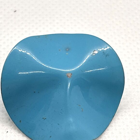 Vintage Lot of 4 Pairs Blue Green Pierced Earrings 80s 90s Geometric Statement - Picture 7 of 13